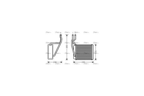 Радиатор отопителя салона Ford Fiesta Fusion 1,25-1,6i 1,4-1,6TDCI 02>08, MAZDA 2 1,3-1,5i 03> AVA AVA COOLING FD6329