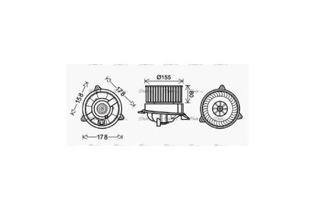 Вентилятор отопителя салона Ford Connect 1,8DI-TDCI 02>, Mondeo III man AC AVA AVA COOLING FD8495