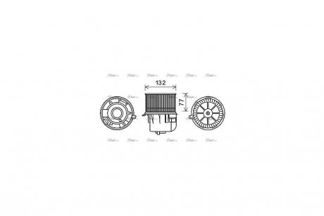 Вентилятор отопителя салона Ford Tranzit 00>06, 06> AC- AVA AVA COOLING FD8572