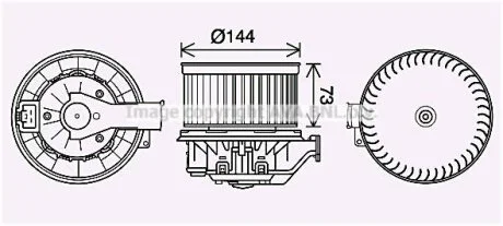 Вентилятор обігрівача салону Ford Fiesta (08-) (FD8629) AVA AVA COOLING 'FD8629