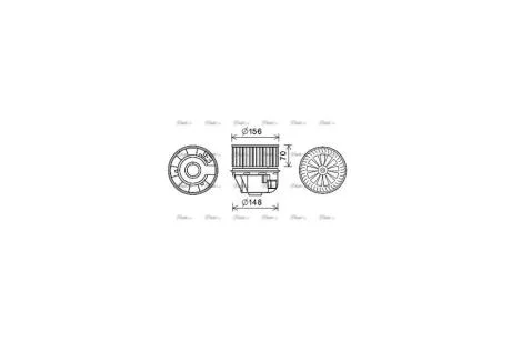 Вентилятор отопителя салона Ford Focus (13-20), C-MAX (11-19) (FD8633) AVA AVA COOLING 'FD8633