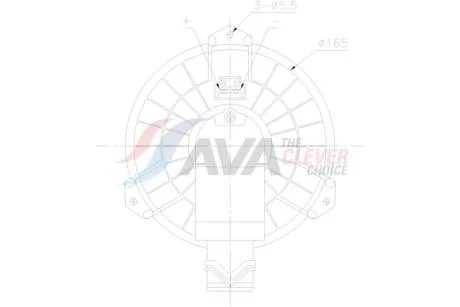 Вентилятор отопителя Ford Mondeo (14-), S-Max (15-), Edge USA (15-) (FD8725) AVA AVA COOLING 'FD8725