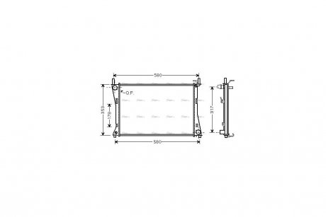 Радиатор охлаждения двигателя AVA AVA COOLING FDA2325