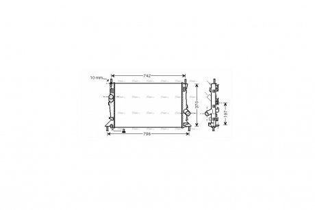 Радиатор охлаждения двигателя AVA AVA COOLING FDA2369