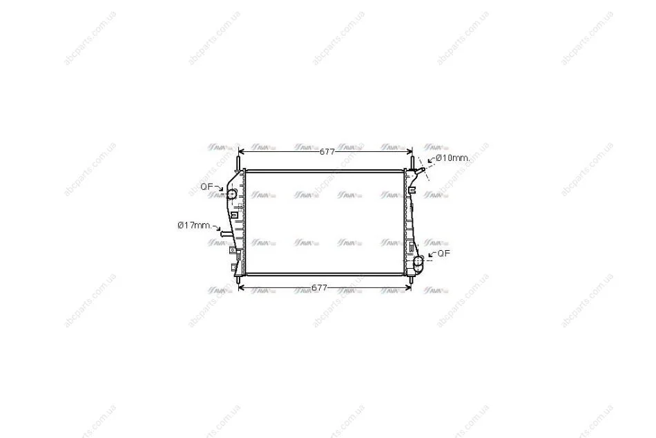 Радиатор охлаждения двигателя Ford Mondeo III (01-07) 2,20d 2,2d 2,5i (FDA2376) AVA AVA COOLING 'FDA2376 (фото 1)