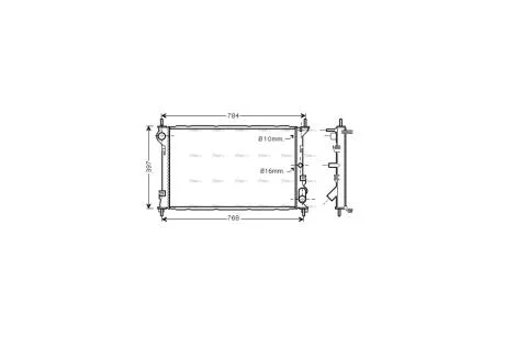 Радиатор охлаждения двигателя Ford Connect 1,8TDCI 05/03>13 MT AC+/- AVA AVA COOLING FDA2411