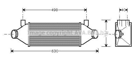 Интеркулер Ford Transit 2.4TDDI (00-) AVA COOLING 'FDA4314