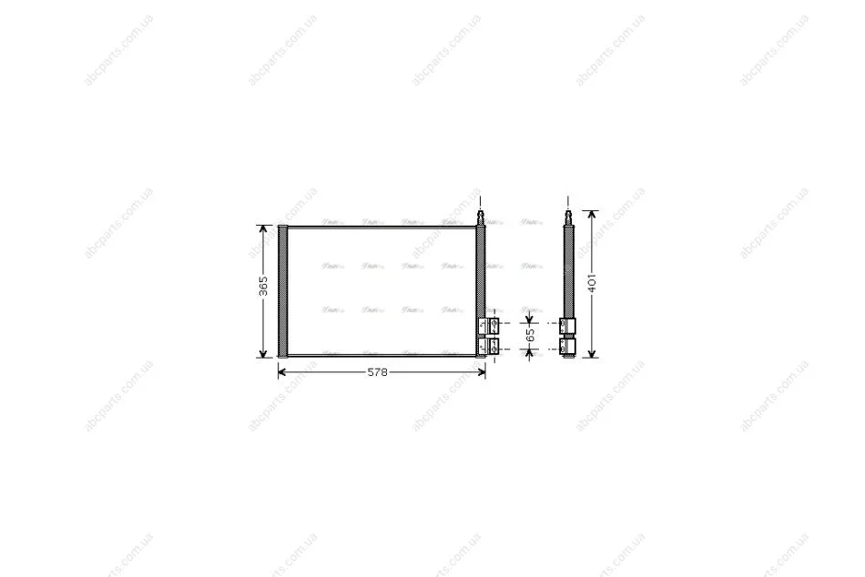 Радіатор кондиціонера Ford Fiesta Fusion 1,25-1,6i 02-08 AVA AVA COOLING FDA5328 (фото 1)