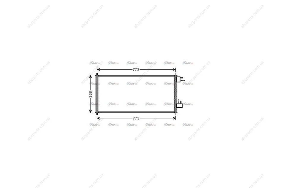 Радіатор кондиціонера Ford Tranzit Connect 1,8DI-TDCI 02-13 AVA AVA COOLING FDA5361 (фото 1)