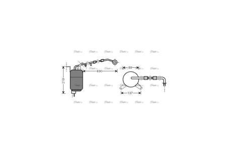 Осушитель кондиционера Ford Mondeo III 00&gt;07 AVA AVA COOLING FDD111 (фото 1)