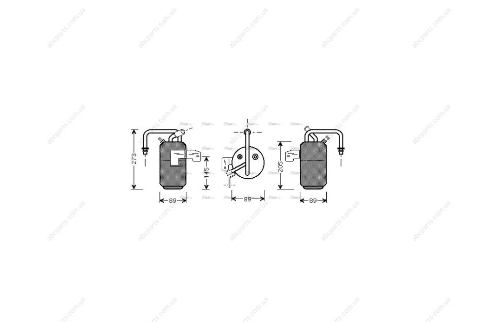 Осушувач кондиціонера Ford Fiesta 1.25-1,6i 01>08 AVA AVA COOLING FDD331 (фото 1)