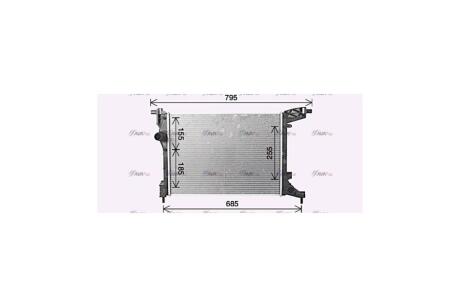Радіатор охолодження двигуна Fiat Tipo (15-20) 1.4 AVA AVA COOLING 'FT2470