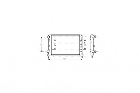 Радиатор охлаждения двигателя AVA AVA COOLING FTA2261