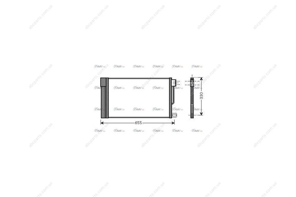Радіатор кондиціонера Citroen Nemo/Fiat Fiorino/Peugeot Bipper (08-)/Opel Corsa (07-) (FTA5314D) AVA AVA COOLING 'FTA5314D (фото 1)
