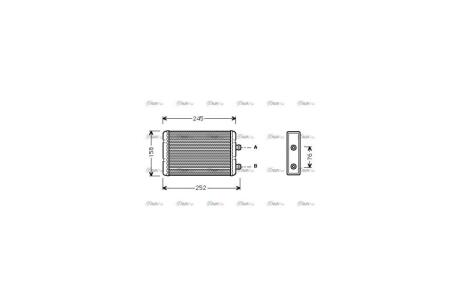 Радиатор отопителя салона Fiat Doblo I 01>10 MT AVA AVA COOLING FTA6220