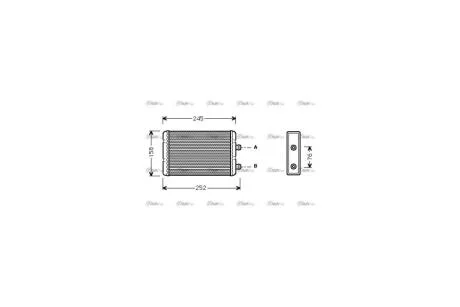 Радіатор обігрівача салону Fiat Doblo I 01>10 MT AVA AVA COOLING FTA6220