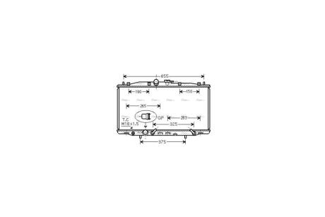 Радиатор охлаждения двигателя Honda Accord 2,4i 03>08 MT6 AT5 AC+/- AVA AVA COOLING HD2179