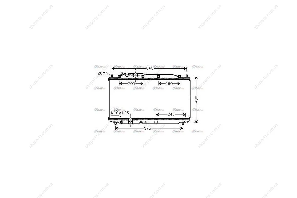 Радіатор охолодження двигуна Honda Civic VIII (06-) 1.6i, 1.8i (ver. Denso) (HD2191) AVA AVA COOLING 'HD2191 (фото 1)