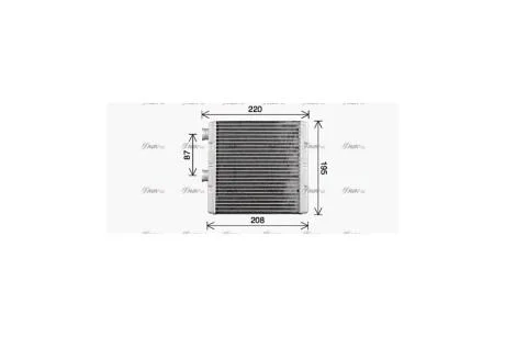 Радіатор обігрівача салону Honda Civic (05-11) (HD6329) AVA AVA COOLING 'HD6329