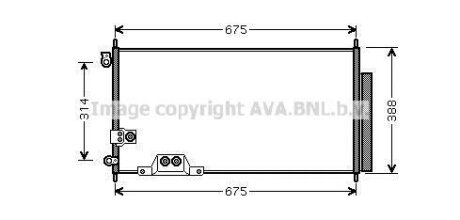 Радіатор кондиціонера Honda Accord VII (03-) 2.2i-CTDi AVA AVA COOLING 'HDA5239D