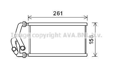 Радіатор обігрівача салону Honda Civic (05-13), CR-V (06-12) AVA AVA COOLING 'HDA6294