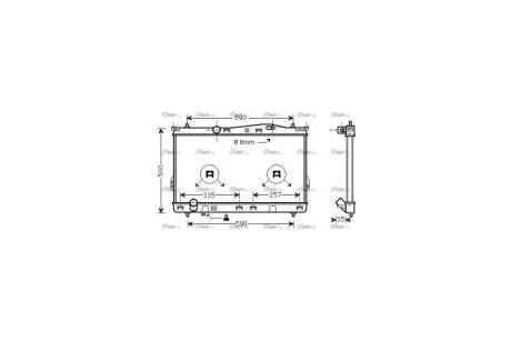 Радіатор охолодження двигуна Hyundai Trajet (01-07) MT (HY2077) AVA AVA COOLING 'HY2077