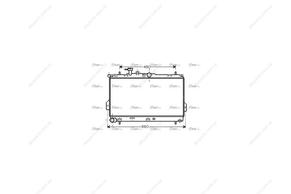 Радиатор охлаждения двигателя Hyundai Matrix 1,6i 1,8i MT (HY2097) AVA AVA COOLING 'HY2097 (фото 1)