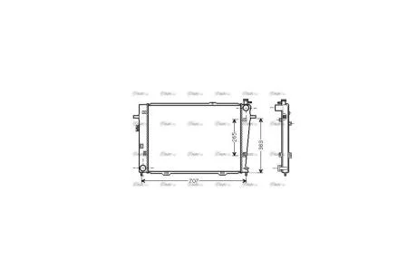 Радиатор охлаждения двигателя Hyundai Tucson (05-10) 2,0d 2,0i 2,7i 4AT/MT (HY2126) AVA AVA COOLING 'HY2126