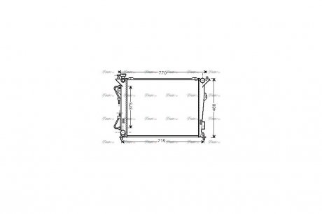 Радиатор охлаждения двигателя Hyundai Sonata Kia Magentis 2,0i 2,4i 05> AT Hyundai Grandeur 06> AVA COOLING HY2172