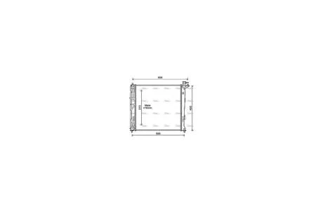 Радіатор охолодження двигуна Kia Sportage (10-), Hyundai iX35 (10-) 2,0d AT (Halla type) (HY2282) AVA AVA COOLING 'HY2282