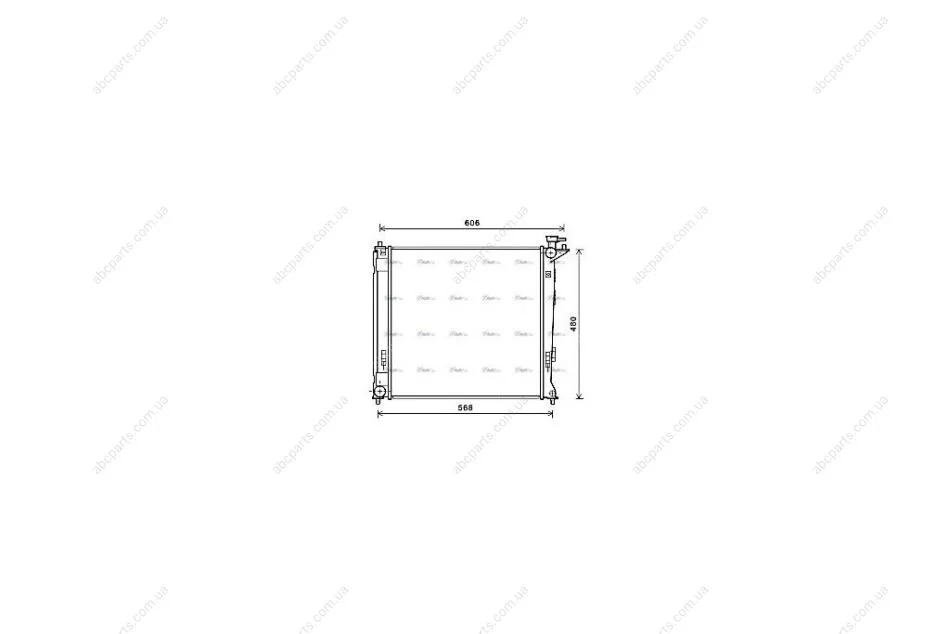 Радіатор охолодження двигуна Hyundai iX35 (10-15) 1,7d 2,0d MT (HY2284) AVA AVA COOLING 'HY2284 (фото 1)