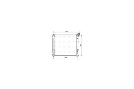 Радіатор охолодження двигуна Hyundai iX35 (10-15) 1,7d 2,0d MT (HY2284) AVA AVA COOLING 'HY2284