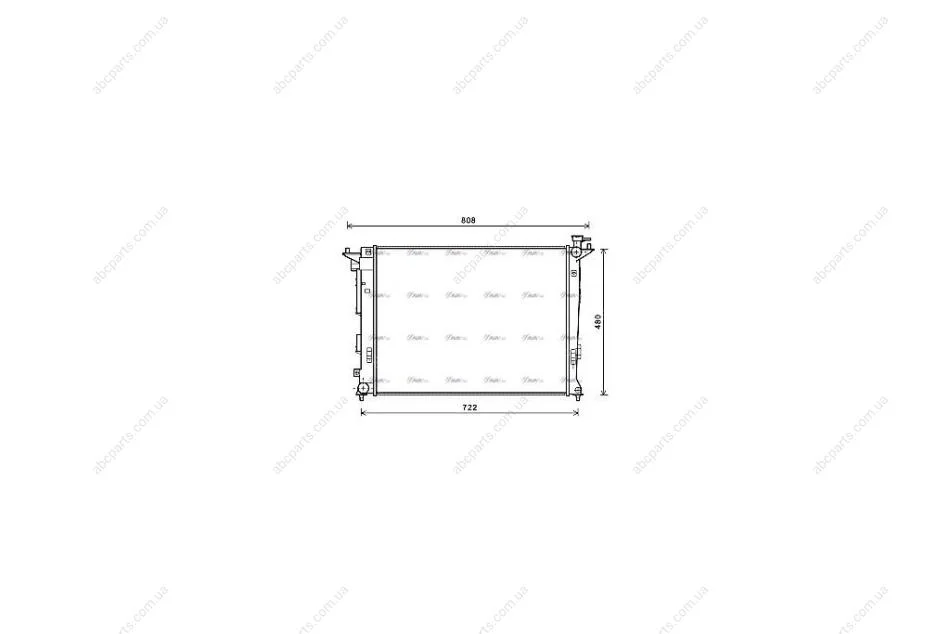Радіатор охолодження двигуна Hyundai iX35 (10-15) 1,6GDI 2,0i 2,0GDI MT (HY2285) AVA AVA COOLING 'HY2285 (фото 1)