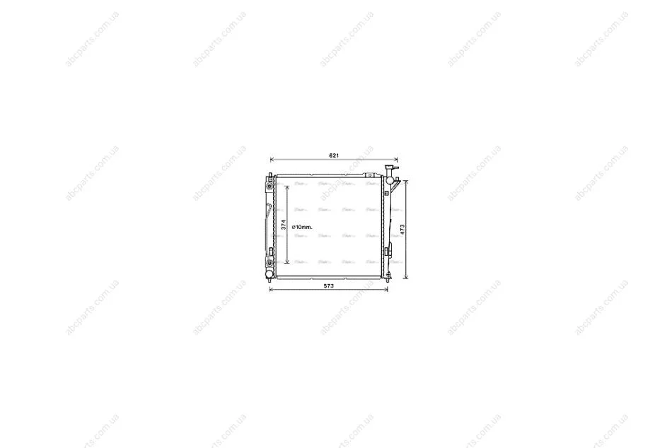 Радіатор охолодження двигуна Hyundai Santa Fe 2,2d 09> 13> AT AVA AVA COOLING HY2339 (фото 1)