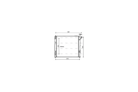 Радіатор охолодження двигуна Hyundai Santa Fe 2,2d 09> 13> AT AVA AVA COOLING HY2339