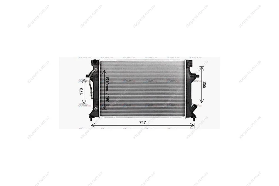 Радіатор охолодження двигуна Hyundai Elantra (16-) 1,6i 2,0i AT (HY2596) AVA AVA COOLING 'HY2596 (фото 1)