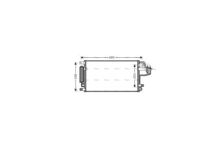 Радиатор кондиционера Hyundai Tucson Kia Sportage 2,0d 05>10 AVA AVA COOLING HY5156D