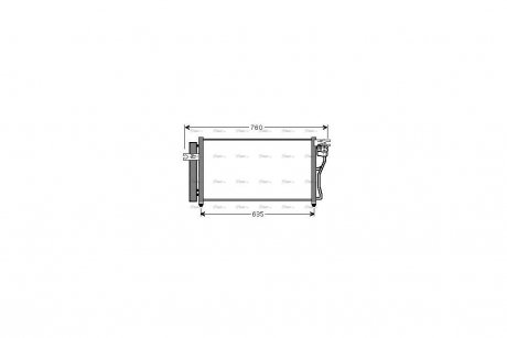 Радіатор кондиціонера Hyundai Accent 1,4-1,6i 05>10 AVA AVA COOLING HY5178D