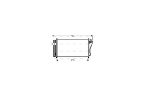 Радиатор кондиционера Hyundai Accent 1,4-1,6i 05>10 AVA AVA COOLING HY5178D