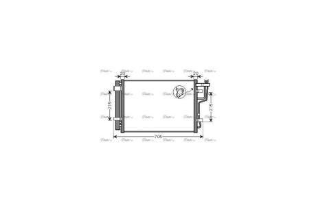 Радиатор кондиционера Hyundai i30 1.4i-1.6i 07> MT/AT AVA AVA COOLING HY5183D