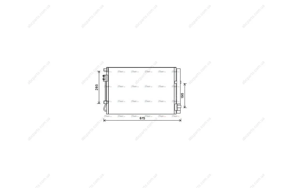Радіатор кондиціонера KIA Rio (11-)/Hyundai Accent (10-) AVA AVA COOLING HY5269D (фото 1)