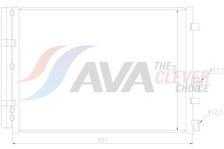Радиатор кондиционера Hyundai i20 (15-) AVA AVA COOLING 'HY5610D