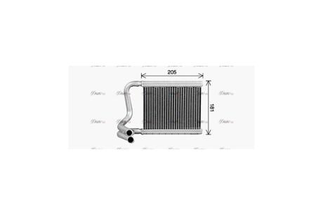 Радіатор обігрівача салону Hyundai I20 (08-) AVA AVA COOLING 'HY6594