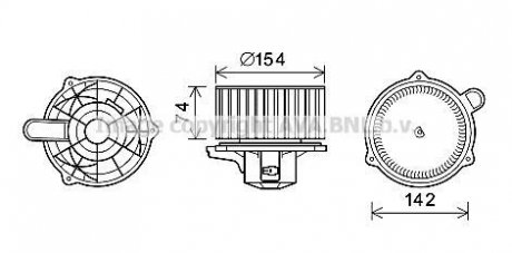 Вентилятор отопителя салона Hyundai Santa Fe II (06-), iX55 (09-), Veracruz (09-) AVA COOLING 'HY8348