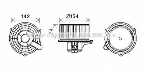 Вентилятор отопителя салона Hyundai Grand Starex, H-1 (07-) AVA AVA COOLING 'HY8425