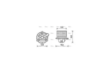 Вентилятор отопителя салона Kia Ceed (07-), Hyundai Elantra (06-) (HY8553) AVA AVA COOLING 'HY8553