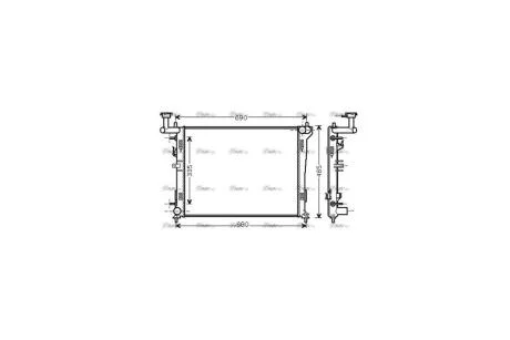 Радіатор охолодження двигуна Hyundai Elantra (06-11), i30 (07-12) AT (HYA2180) AVA AVA COOLING 'HYA2180