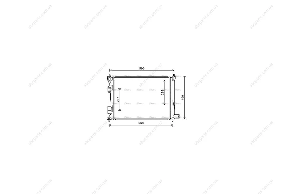 Радіатор охолодження двигуна Hyundai Accent (11>) 1.4i-1.6i MT AVA AVA COOLING HYA2277 (фото 1)