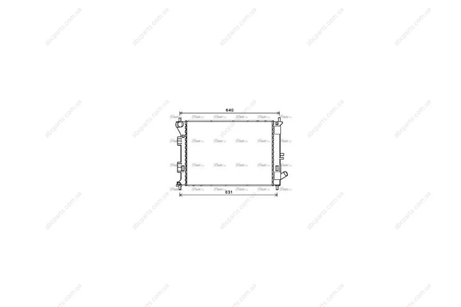 Радіатор охолодження двигуна Hyundai Elantra (11-15), I30 (12-)/KIA Ceed (12-18), Cerato (13-) (HYA2335) AVA AVA COOLING 'HYA2335 (фото 1)