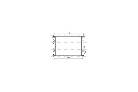 Радіатор охолодження двигуна Hyundai Elantra (11-15), I30 (12-)/KIA Ceed (12-18), Cerato (13-) (HYA2335) AVA AVA COOLING 'HYA2335